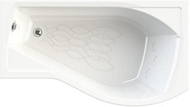 Ванна акриловая "Миранда", 1680х950x480 мм, левая, БЕЗ каркаса, слива-перелива и панели, белая ZZ