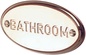Табличка на дверь "BATHROOM" (латунь) D&D ZZ
