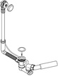 Слив-перелив для стандартной ванны, с поворотной ручкой и крышкой сливного отверстия, (цв. хром), Geberit Uniflex XXZZ
