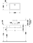 Раковина Vero 60х38 см, без перелива и плоскости для крана, Desing Variations ZZ