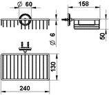 Мыльница настенная, металл. решётка 240х130mm (цв. латунь (Luxbrass)) Versailles ZZ