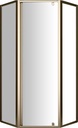 Душевое ограждение AZ-113P 100*100*200 мм, пятиугольное, профиль бронза, прозрачное стекло 6 мм, БЕЗ поддона ZZ