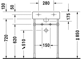 Раковина 500x470мм, с 1 отв. д/смес., с переливом, установка на столешницу (крепл в компл.), Vero ZZ