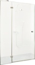 Дверь расп.с неподв.сегм., в нишу, 900хh2000мм, вход 630мм, (правая/левая), (профиль алюм.хромэффект, стекло 6мм прозрачное), MK 500 ZZ