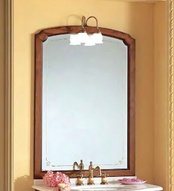 Зеркало 84xh126x3 см., фигурное со светильником цв. Noce., фурнит. цв. бронза, Il Borgo ZZ