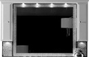 Пенал (элемент) зеркальн. 21хh111x16см, с 1 дверцей DX правой, верхней полкой и светильником, (фурнит. хром, цв. Bianco Lucido), Luxury ZZ