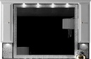 Зеркало 126хh111х5см, с верхней полкой, БЕЗ светильников арт.LFI xx, (цв. Avorio), Luxury ZZ
