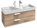 Тумба подвесная Rythmik, 119,5*45*42,4 см, с 2 выдвижными ящиками, без раковины арт. EXM112, цв. квебекский дуб XX
