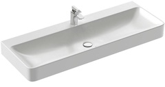 Раковина-чаша Vox 120x45x10,5 см, c 1-м отверстием д/смесителя, с переливным отверстием, белая XX