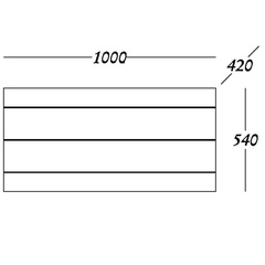 Тумба 100х42хh54см, подвесная, под раковину, (цв.белый), Yonne ZZ