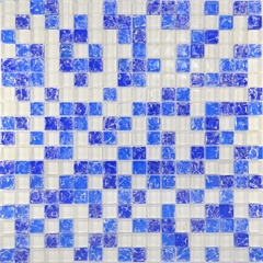Мозаика Glass 450 микс синий-голубой-белый ZZ|30x30