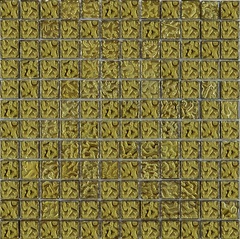 Мозаика Glass 1021 моно рифленая золото (чип 23х23) ZZ|30x30