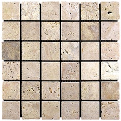 NATURAL Мозаика из мрамора  7M090-48T (Travertine) ZZ |30,5x30,5