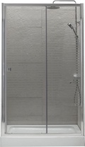 Душевая дверь Umbra 120*190 см, хром профиль, экранированное тонированное стекло, установочный набор в комплекте XX
