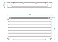 Полочка металл. решётка 200х100mm (цв. золото (Dore)) Cygne ZZ