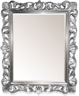 Зеркало прямоугольное в дерев. резной раме 100х85см, (верт./гориз. монтаж), (цв. arg/brillante), крепёж в компл., Tiffany ZZ