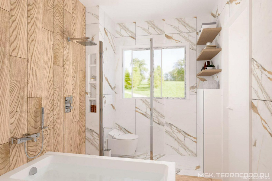 Совмещенная ванная Idalgo дизайн