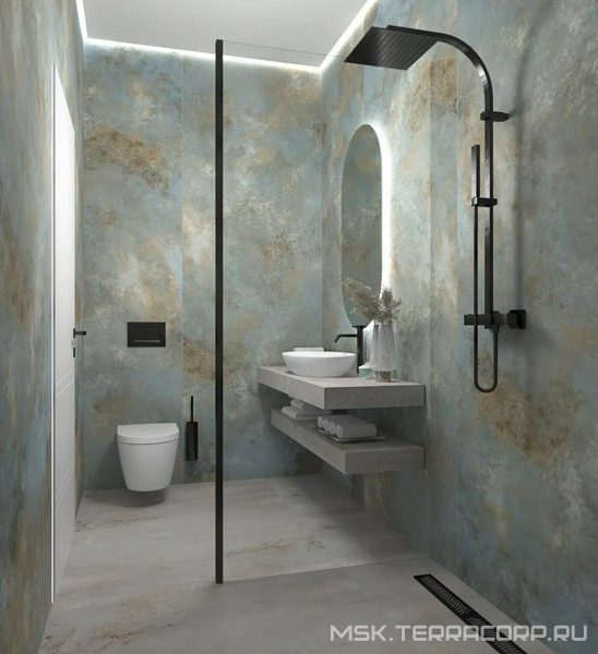 Душевая Laminam_RUS Ossido дизайн
