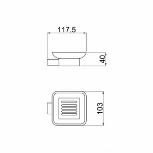 Мыльница настенная, (стекло матовое, держат.цв.черный матовый),  ZZ Allen Brau Infinity 6.21004-31