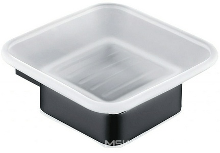 Мыльница настенная, (стекло матовое, держат.цв.черный матовый),  ZZ Allen Brau Infinity 6.21004-31