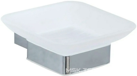 Мыльница настенная, (стекло матовое, держат.цв.хром), Infinity ZZ