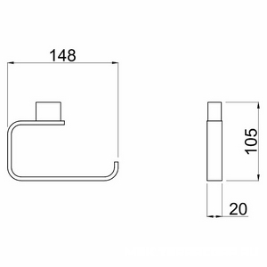 Держатель для т/б, (цв.черный матовый),  ZZ Allen Brau Infinity 6.21007-31
