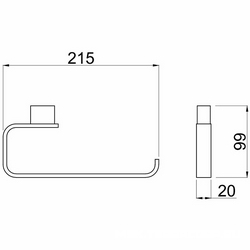 Полотенцедержатель 215мм, (цв.черный матовый),  ZZ Allen Brau Infinity 6.21010-31