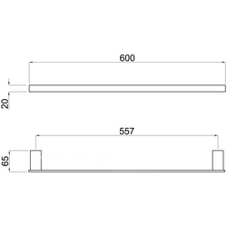 Полотенцедержатель 600мм, (цв.черный матовый),  ZZ Allen Brau Infinity 6.21011-31