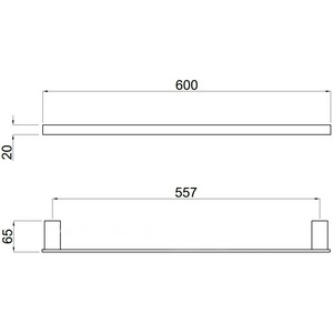 Полотенцедержатель 600мм, (цв.черный матовый),  ZZ Allen Brau Infinity 6.21011-31
