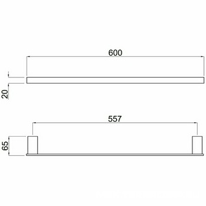Полотенцедержатель 600мм, (цв.хром),  ZZ Allen Brau Infinity 6.21011-00