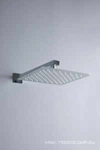 Душ верхний, стационарный, квадратный 300х300мм, G 1/2, антикальц., стеновой кронштейн 411мм, (латунь цв.хром),  ZZ Allen Brau Infinity 5.21A19-00