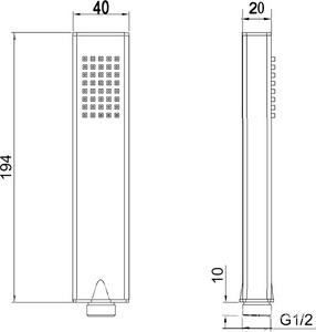 Лейка д/д ручная, 1 режим, (пластик цв.хром),  ZZ Allen Brau Infinity 5.21022-00