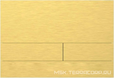 Кнопка двойного смыва, пневм., для инсталляции д/унитаза, (цв.золото браш.), Infinity ZZ