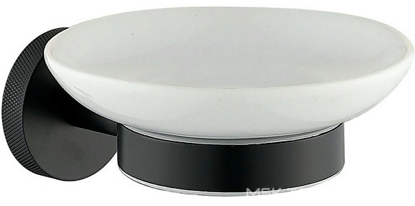 Мыльница настенная, (керамика, держат.цв.черный матовый),  ZZ Allen Brau Priority 6.31005-31