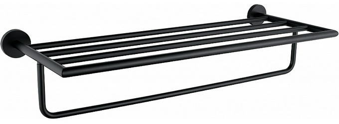 Полка для полотенец 594х220мм, (цв.черный матовый), Priority ZZ