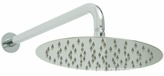 Душ верхний, стационарный, круглый d250мм, G 1/2, антикальц., стеновой кронштейн 380мм, (латунь цв.хром),  ZZ Allen Brau Priority 5.31017-00