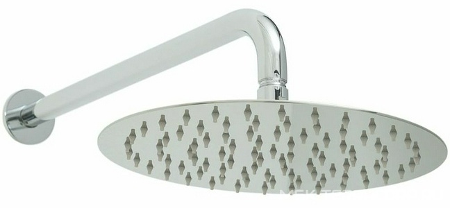 Душ верхний, стационарный, круглый d250мм, G 1/2, антикальц., стеновой кронштейн 380мм, (латунь цв.хром),  ZZ Allen Brau Priority 5.31017-00