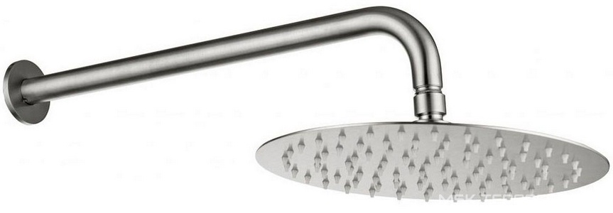 Душ верхний, стационарный, круглый d300мм, G 1/2, антикальц., стеновой кронштейн 430мм, (латунь цв.браш.никель),  ZZ Allen Brau Priority 5.31A17-BN