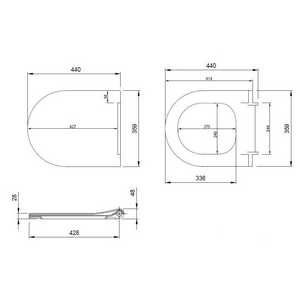 Сиденье для унитаза, с микролифтом, (цв.черный матовый),  ZZ Allen Brau Priority 4.31004.31