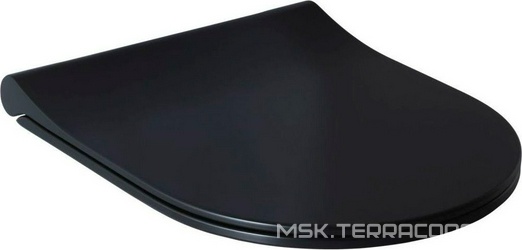 Сиденье для унитаза, с микролифтом, (цв.черный матовый), Priority ZZ