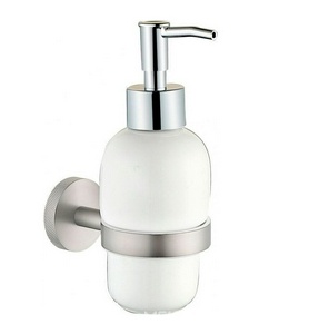 Дозатор настенный, (керамика, держат.цв. браш.никель),  ZZ Allen Brau Priority 6.31006-BN