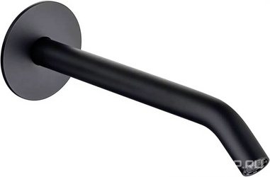 Излив для набора воды в ванну, встраиваемый в стену, 157мм, (цв.черный матовый), Priority ZZ