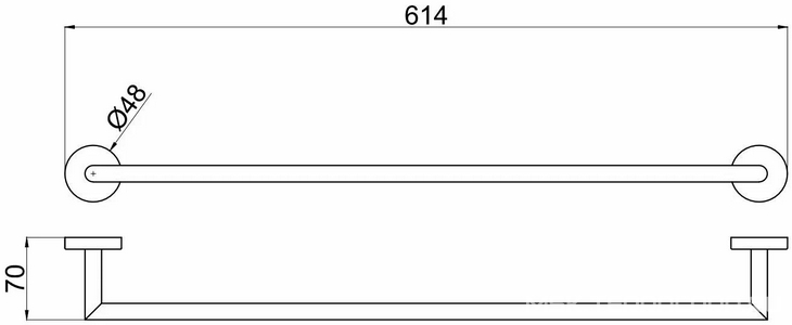 Полотенцедержатель 414мм, (цв.никель браш),  ZZ Allen Brau Priority 6.31A11-BN
