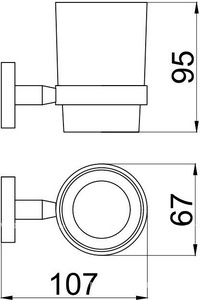 Стакан настенный, (керамика, держат.цв.золото браш.),  ZZ Allen Brau Priority 6.31002-GB