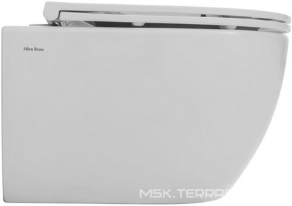 Унитаз подвесной 515х350мм, без сиденья, смыв Tornado, крепеж в компл., (цв.белый),  Allen Brau Priority 4.31008.20