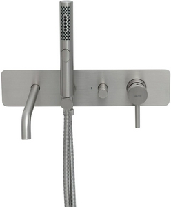 Смеситель для ванны, встраиваемый в стену, шланг, лейка, внутренняя часть в компл., (цв.браш.никель),  ZZ Allen Brau Priority 5.31А06-BN