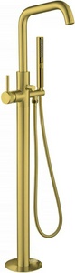 Смеситель для ванны, напольный, лейка д/д, шланг, встраиваемая часть в компл.,(цв.золото браш.),  ZZ Allen Brau Priority 5.31008-GB