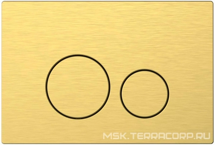 Кнопка двойного смыва, пневм., для инсталляции д/унитаза, (цв.золото браш.),  4.0 Allen Brau Priority 9.20007.GB