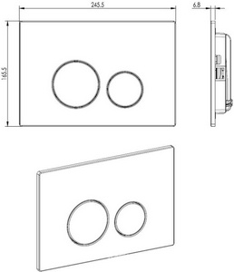 Кнопка двойного смыва, пневм., для инсталляции д/унитаза, (цв.золото браш.),  4.0 Allen Brau Priority 9.20007.GB