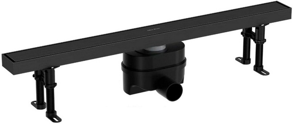 Дренажн.канал 550мм, готов.компл, сифон d50 выход вбок, затвор, 2х стор.решетка цв.графит браш. / под плитку, Priority ZZ